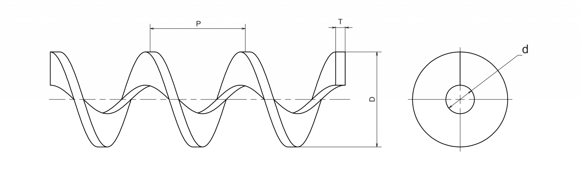 Robust shaftless spiral